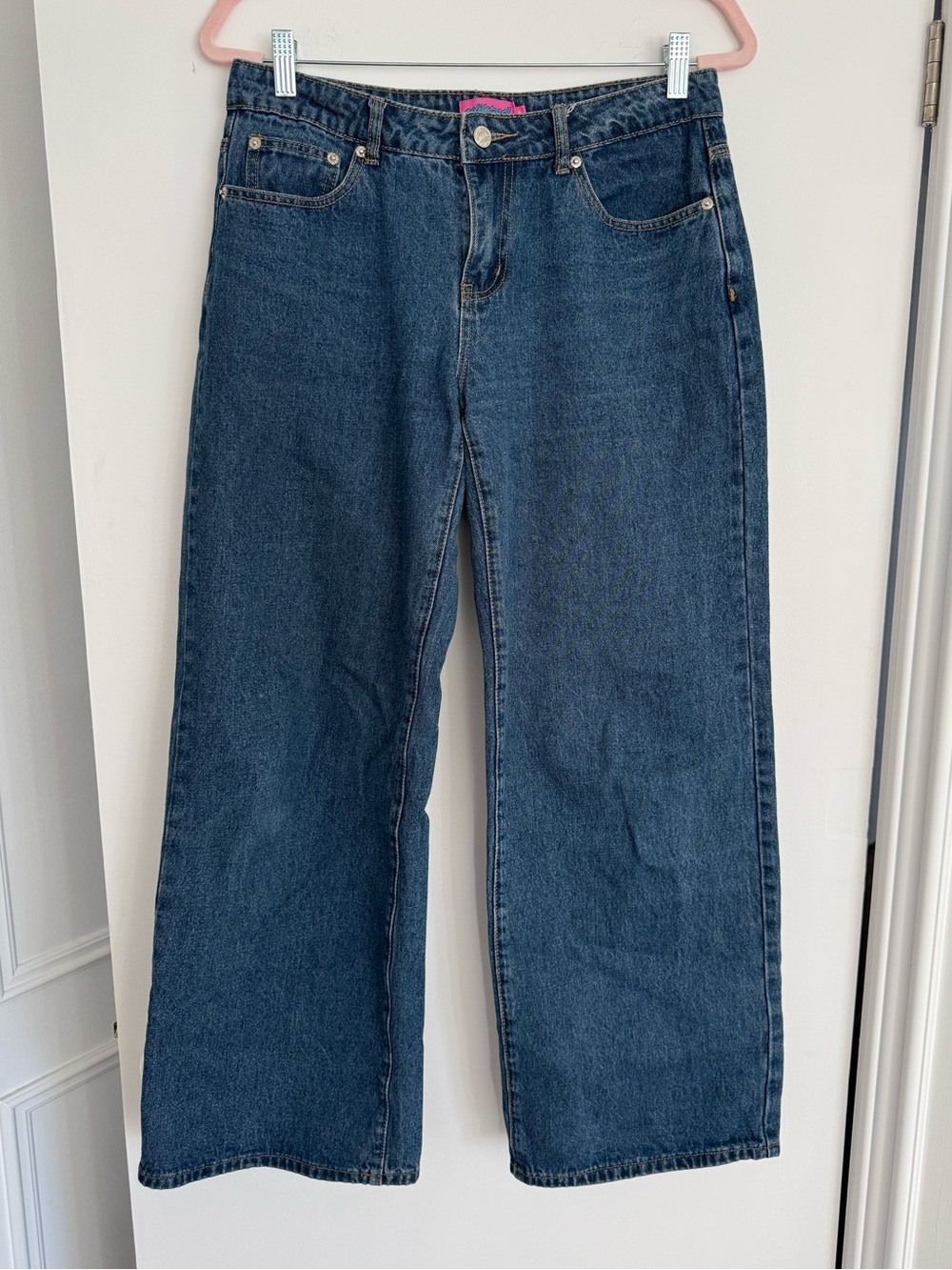 Edikted Dark Blue Wide-Leg Jeans